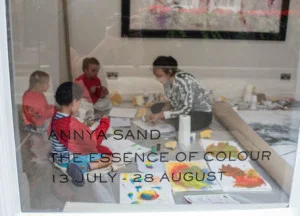 Live painting master class for children, August 2015, London.