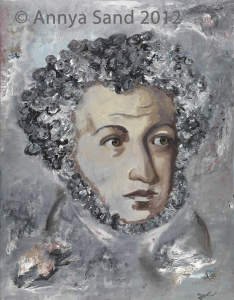 Pushkin 91 x 71 cm oil on canvas